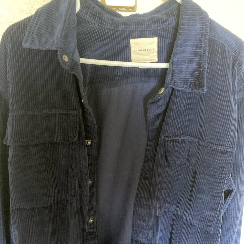 American Eagle Blue Corduroy Shirt/Jacket